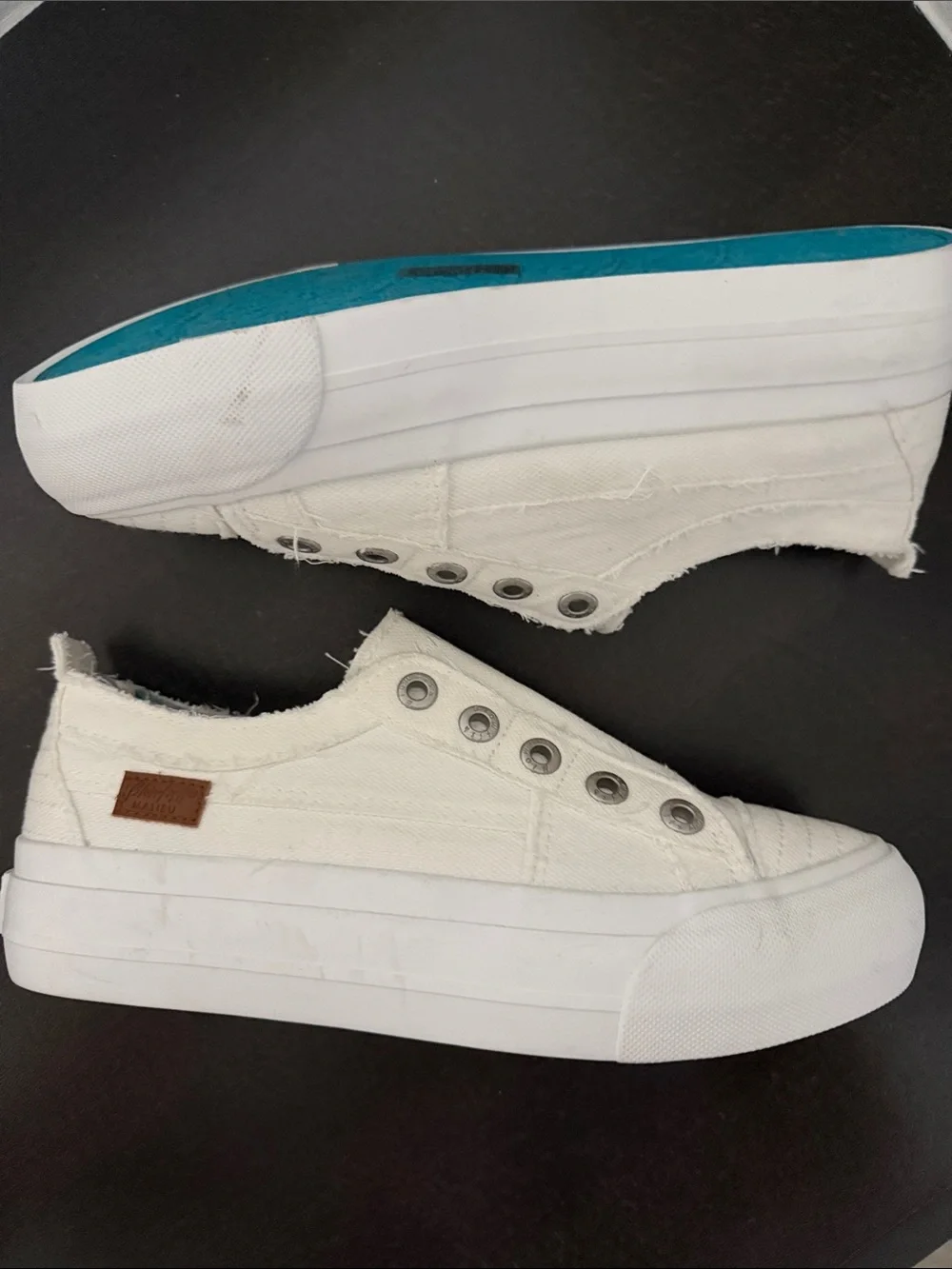 NWOT Blowfish White Platform Sneakers.